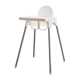 IKEA ANTILOP -Kinderhochstuhl mit Tablett silberfarben