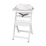 Safety 1st Timba, mitwachsender Hochstuhl aus massivem Buchenholz, inkl. abnehmbarem Tisch, ab 6 Monate bis ca. 10 Jahre (max. 30 kg), white (weiß)