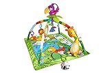 Fisher-Price DFP08 - Rainforest Erlebnisdecke, Krabbeldecke mit Musik und Lichtern, Spieldecke für Babys mit weichem Spielbogen,  ab 0 Monaten, mit Tukan