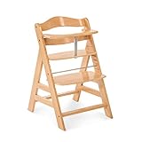 Hauck Alpha Hochstuhl, Holz, Kinderhochstuhl ab 6 Monaten, mitwachsend, höhenverstellbar, bis 90 kg belastbar, 1 teilig, natur