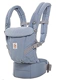 Ergobaby Babytrage für Neugeborene bis Kleinkind Azure Blue, Adapt 3-in-1 Tragesystem Ergonomisch, Baby-Tragetasche Kindertrage