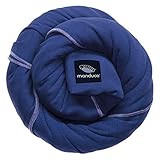 manduca Sling  royal  Elastisches Babytragetuch mit GOTS Zertifikat, für Neugeborene ab Geburt (royal/blau, 5,10m x 0,60m)