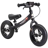 BIKESTAR Kinder Laufrad Lauflernrad Kinderrad für Jungen und Mädchen ab 2-3 Jahre | 10 Zoll Sport Kinderlaufrad | Schwarz