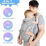 Lictin Babytrage Bauchtrage 3,5-20kg für Neugeborene 6 in 1 Ergonomische Baby Trage für alle Jahreszeiten mit CE Zertifizierung