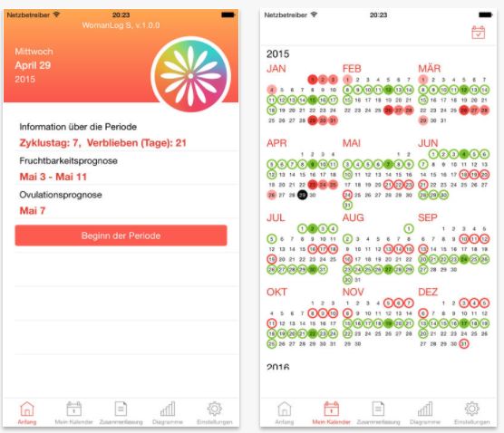 WomanLogS Schwangerschafts App womanlogs schwangerschafts app